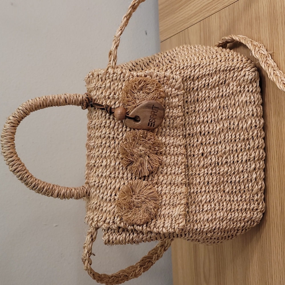 Esprit Straw Purse Handbag Summer Handle and shoulder strap